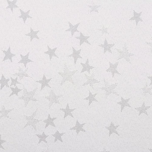 Скатерть Этель "Серебряные звезды" цв.белый, 142*283 +/-3 см, 115 ±10 гр,100% п/э