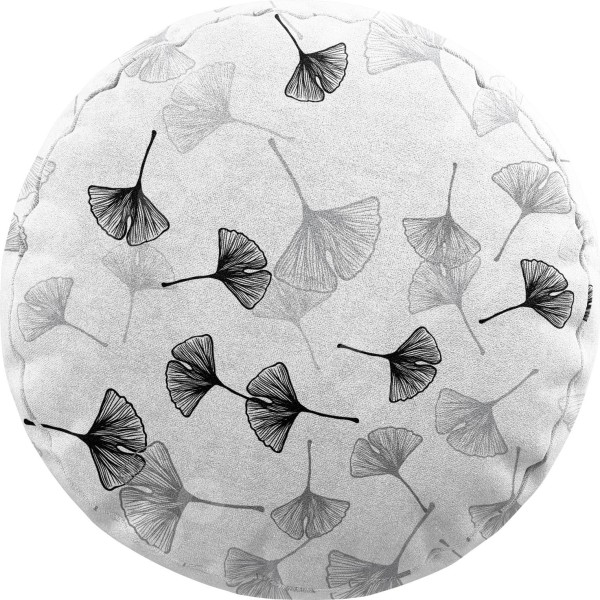 Подушка круглая Cortin «Дымчатые листочки»